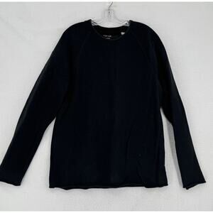 James Perse Yosemite Mens Black Crew Long Sleeve Pullover Sweatshirt Sz 3/L